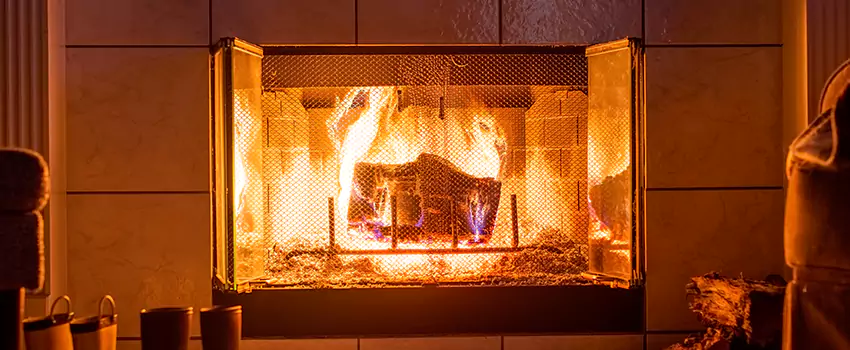 Mendota Hearth Landscape Fireplace Installation in Central Falls, Rhode Island
